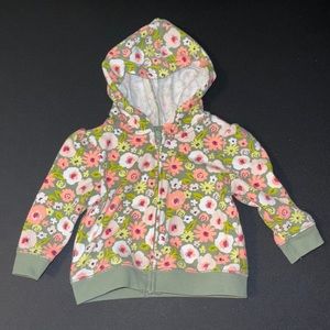 Cat & Jack Floral Zip Up Hoodie